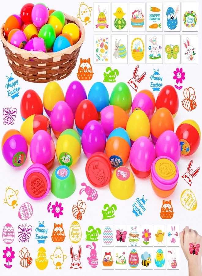 ماكس فن مجموعة ماكس فن المكونة من 24 قطعة من طوابع بيض عيد الفصح المعبأة مسبقًا مع 24 ملصقًا لعيد الفصح، مثالية للعبة البحث عن بيض عيد الفصح للأطفال، وحشو سلال عيد الفصح، وأكياس الهدايا. - Image 2